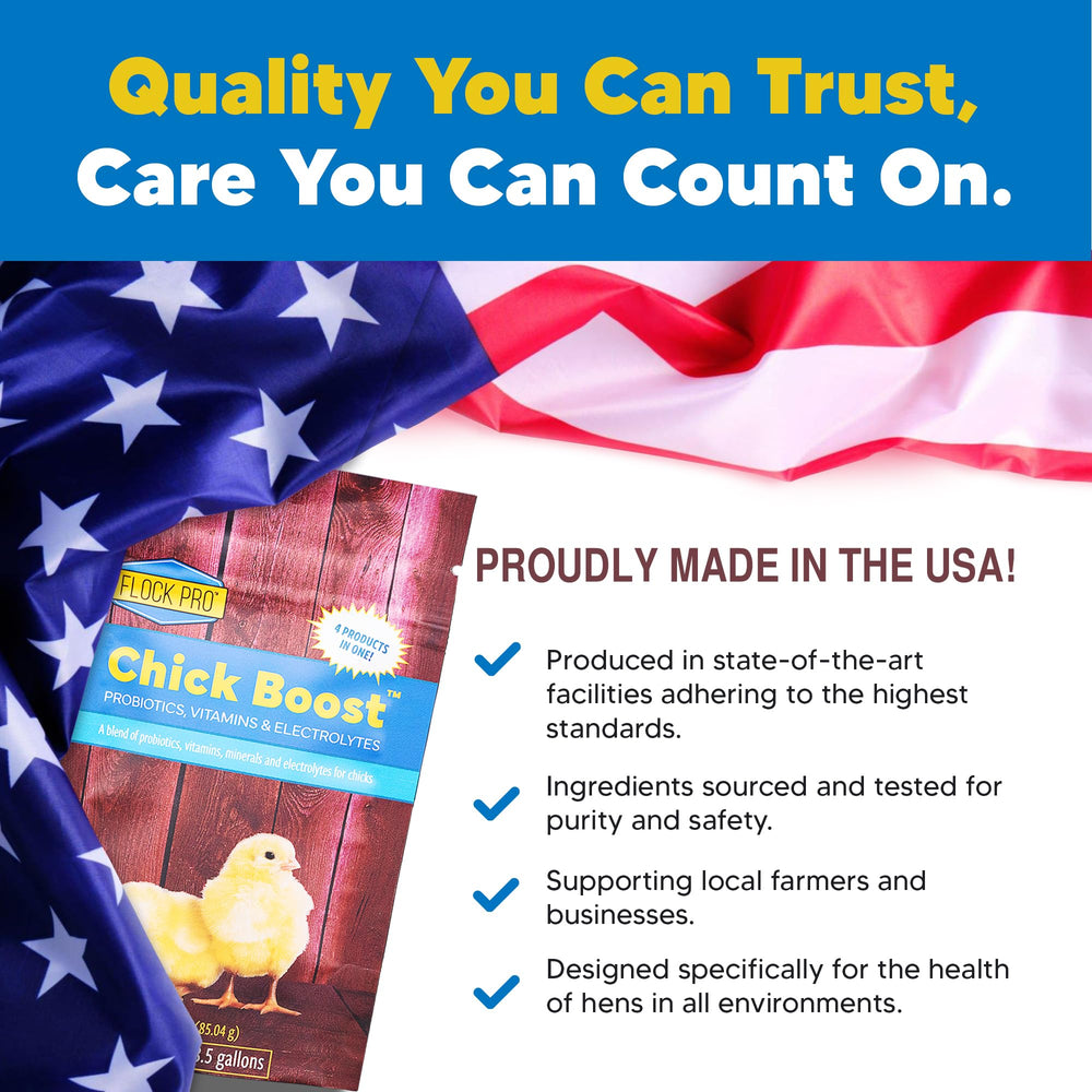 Equerry's Chick Boost is proudly made in the USA