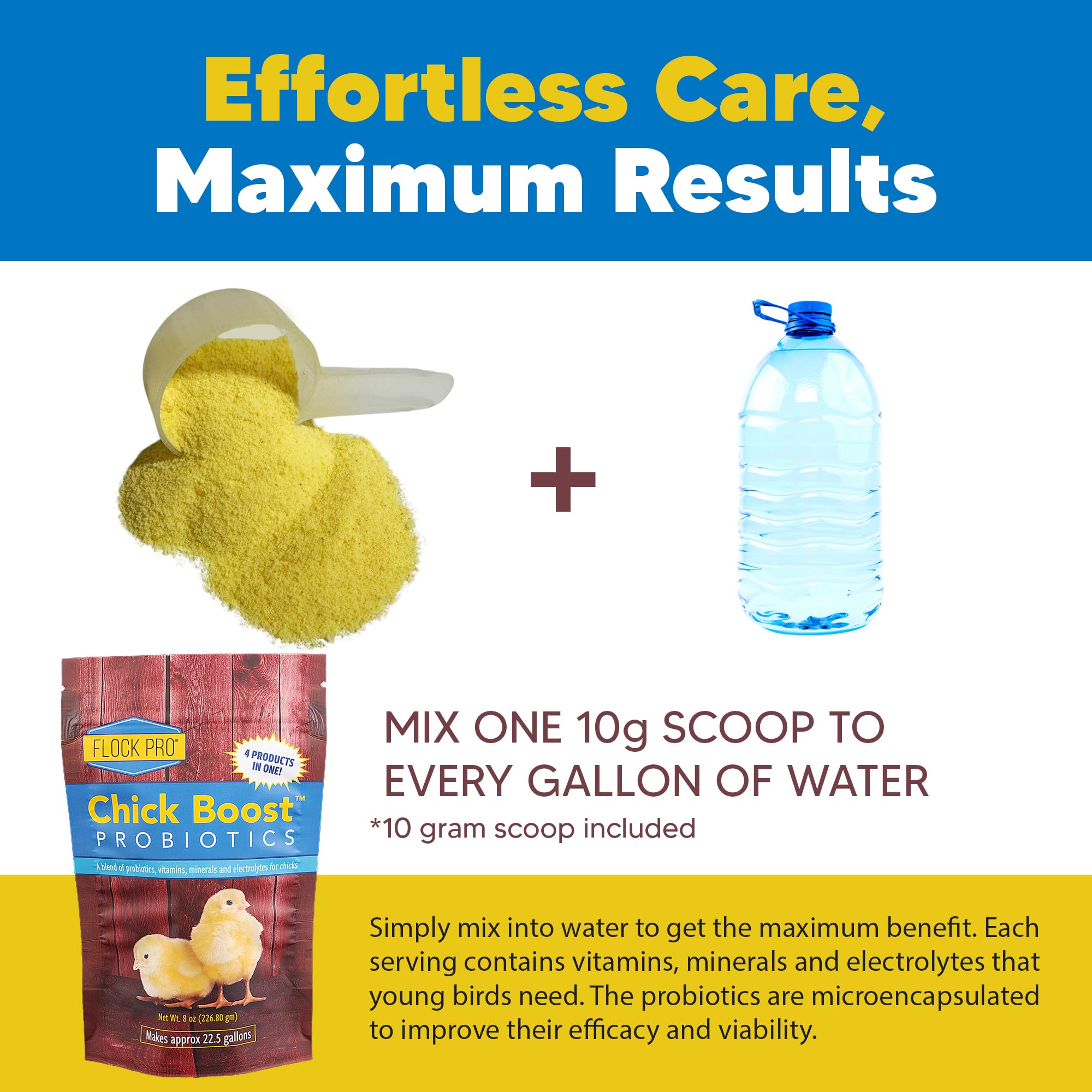 Equerry's Chick Boost uses microencapsulated probiotics for better viability