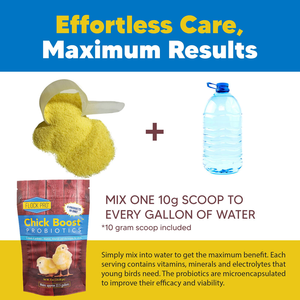 Equerry's Chick Boost uses microencapsulated probiotics for better viability
