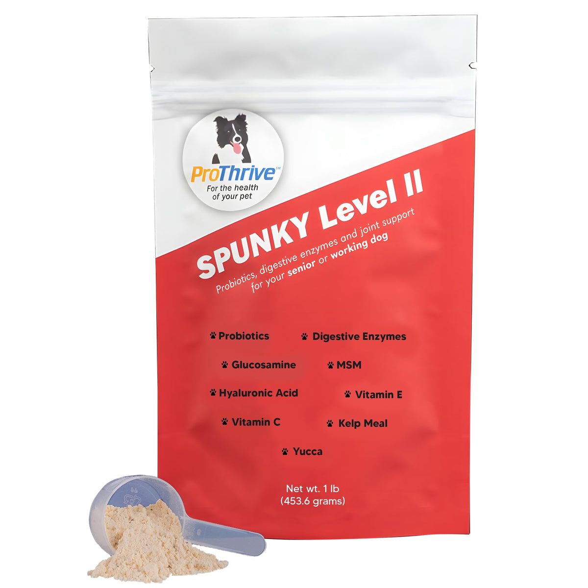 Equerry's Spunky Level II bottle front, supports canine joint comfort.