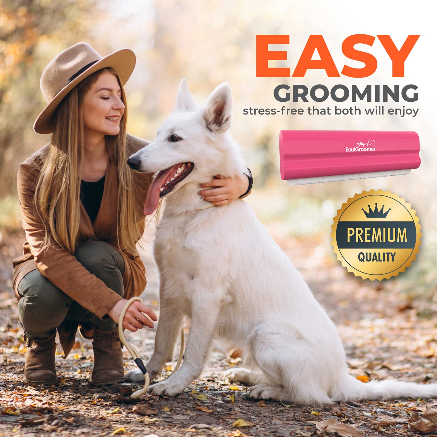 EquiGroomer in use during peak shedding season on coat