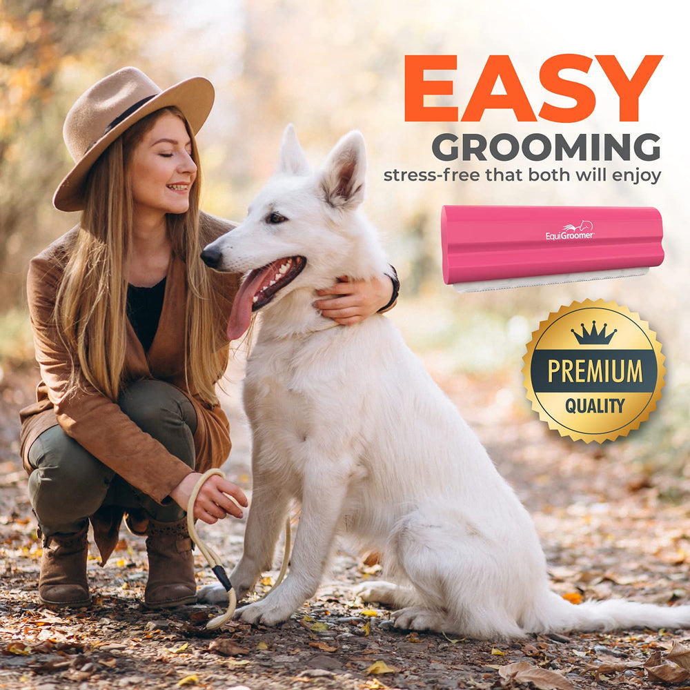 EquiGroomer in use during peak shedding season on coat