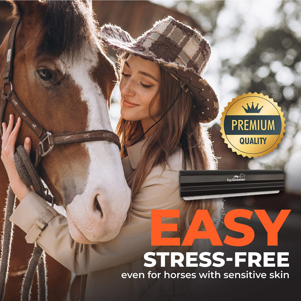 EquiGroomer easy-clean lacquer finish simplifies post-grooming maintenance.