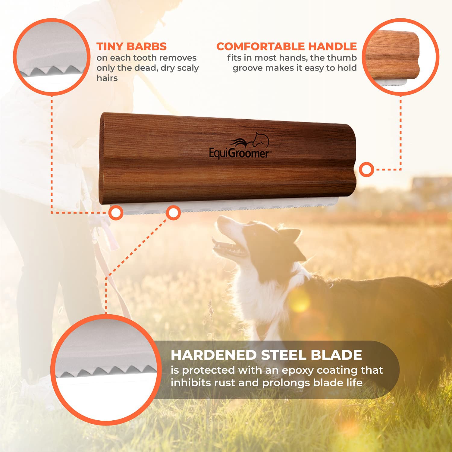 EquiGroomer EasyGroomer deshedding brush packaging: convenient pet care