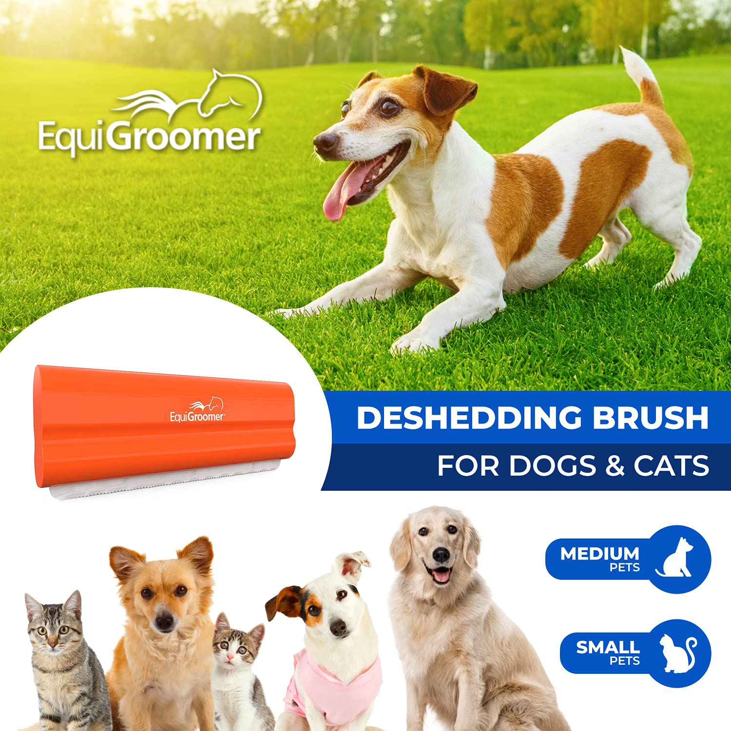 EquiGroomer EasyGroomer ergonomic handle provides a secure grip during grooming sessions.