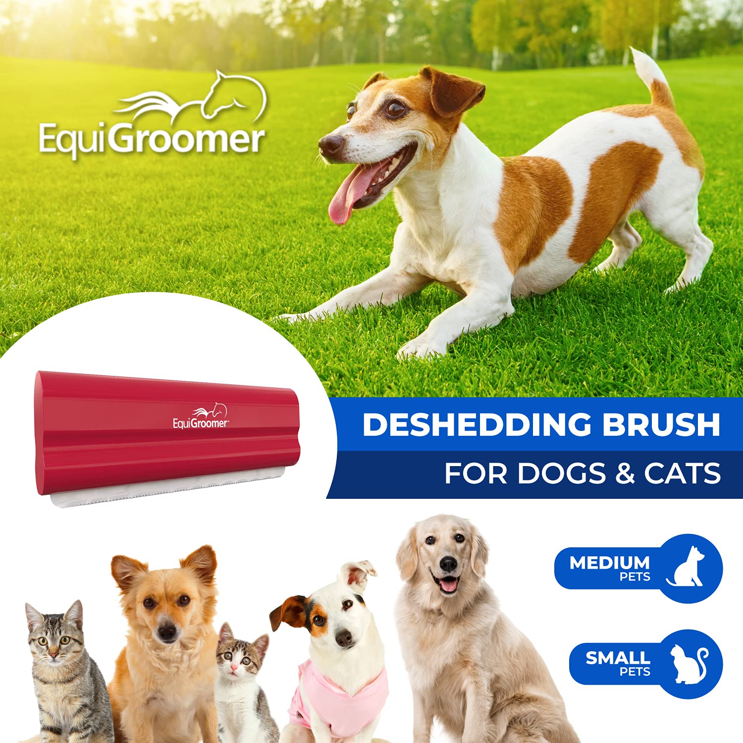 EquiGroomer EasyGroomer loose fur removal demo shows quick shedding control.