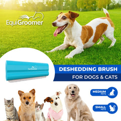EquiGroomer ergonomic handle close-up shows slip-resistant grip for comfortable grooming