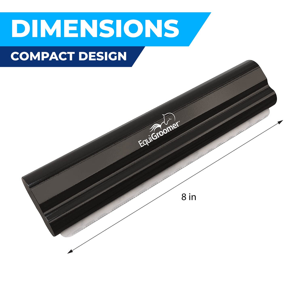 EquiGroomer hardened steel blade close-up shows precise hair removal capability.