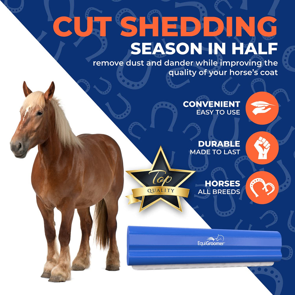 EquiGroomer sustainable hardwood handle ensures secure grip and easy cleaning.