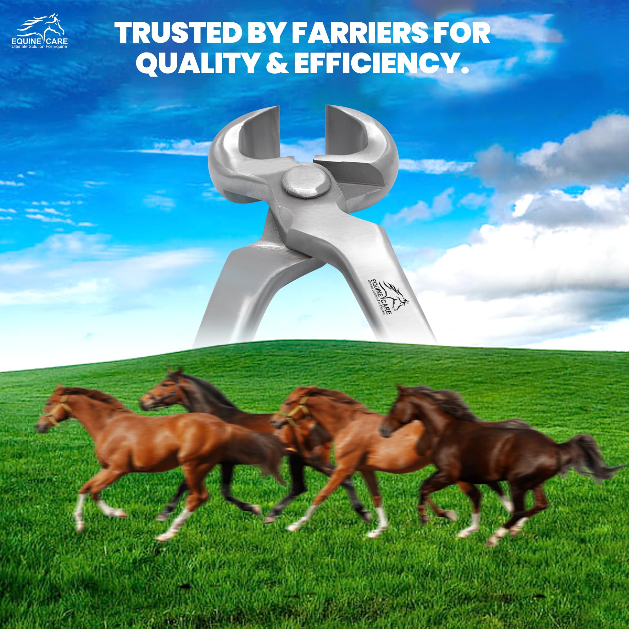 Equine Care hoof nipper 14-inch heavy-work for thicker walls and shoe removal.
