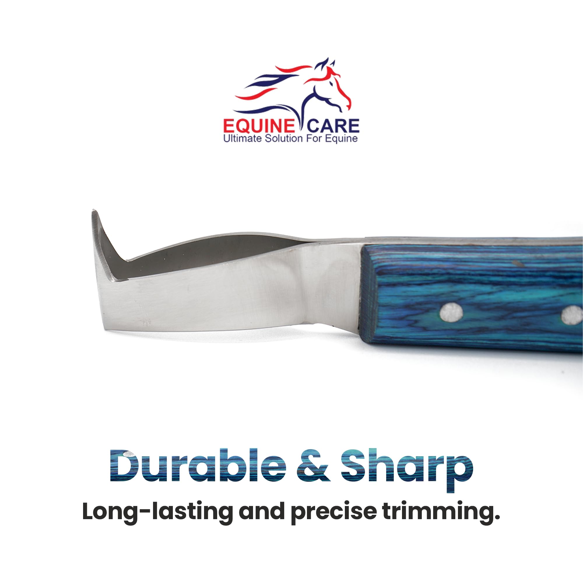 Equine Care hoof pick with sheet handle for debris removal