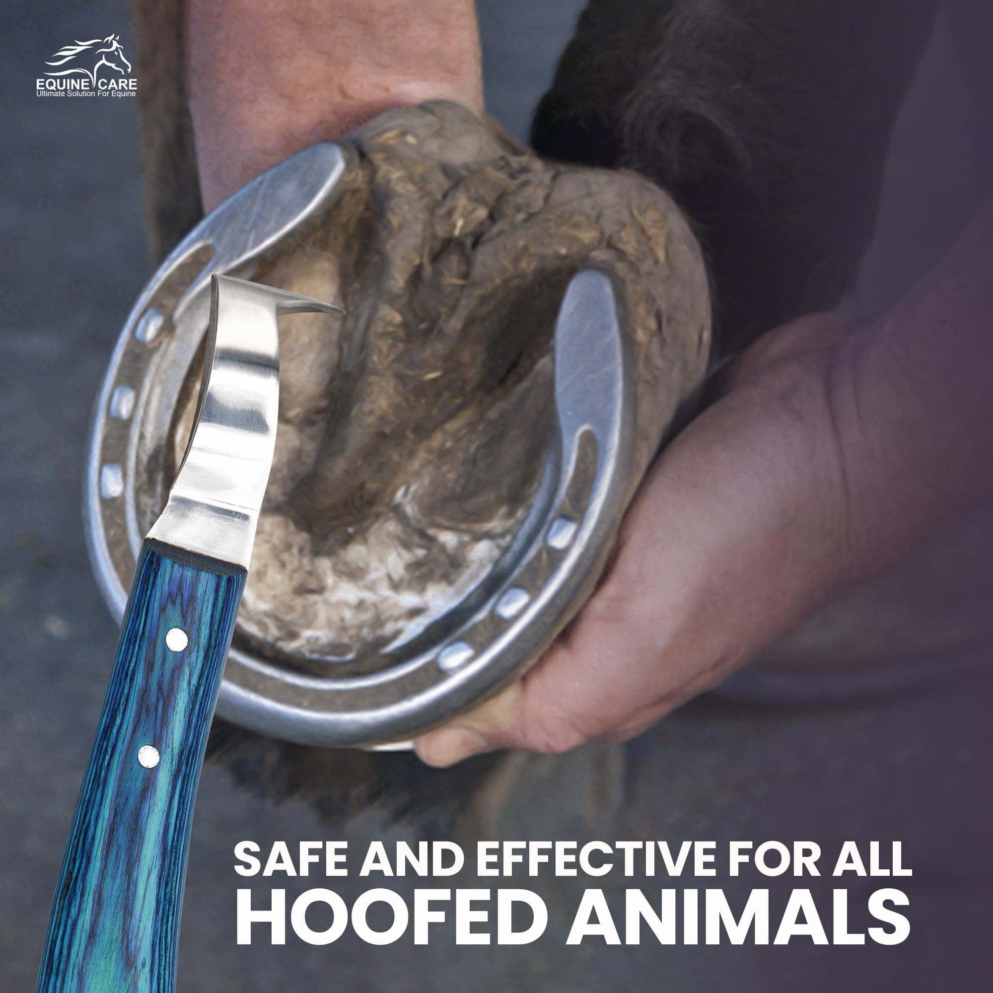 Equine Care ambidextrous design for right or left-handed users