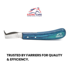 Equine Care stainless steel farrier tool emphasizing durability
