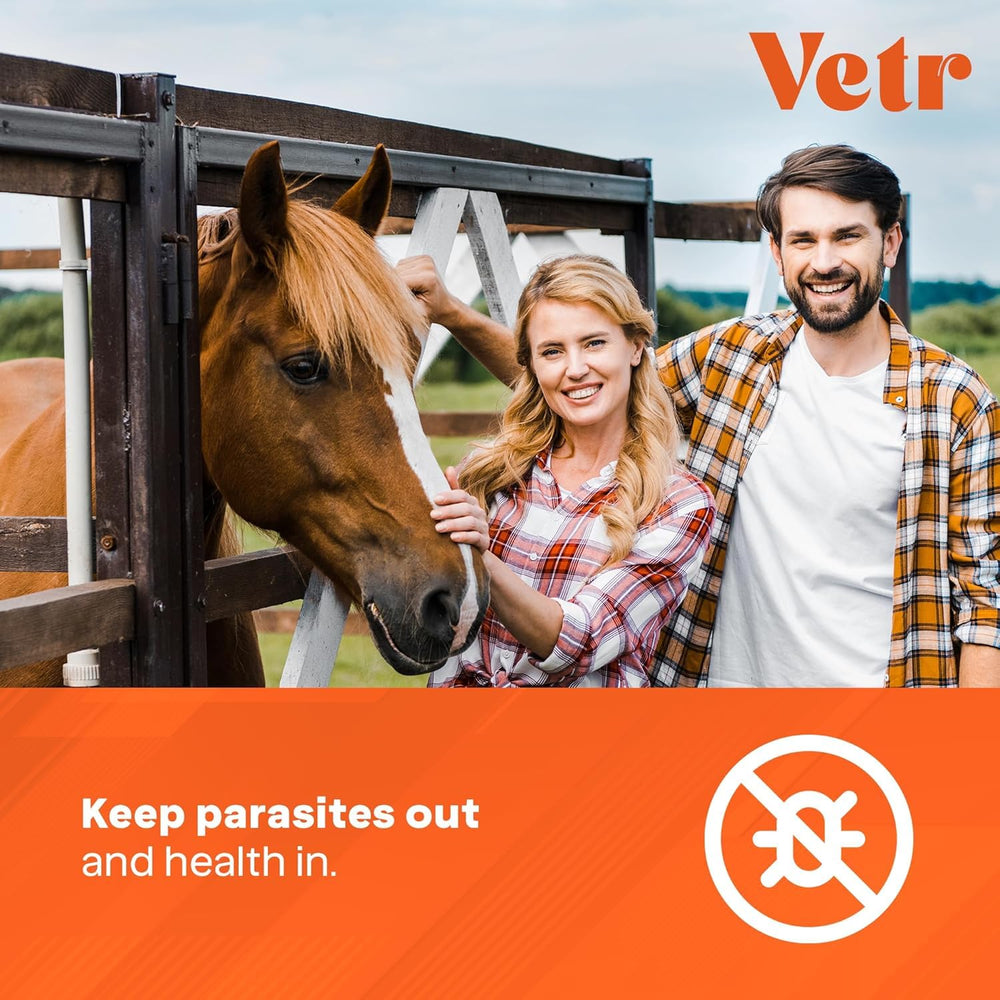 Equine Prime ivermectin 6cc vial with dosing syringe for controlled application.