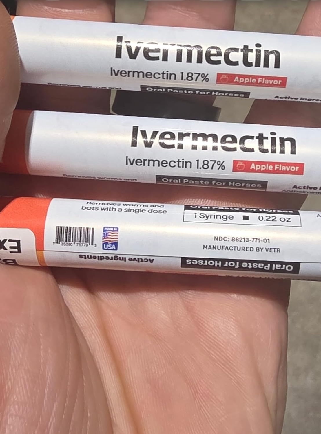 Equine Prime ivermectin pack in farm setting for ongoing protection.