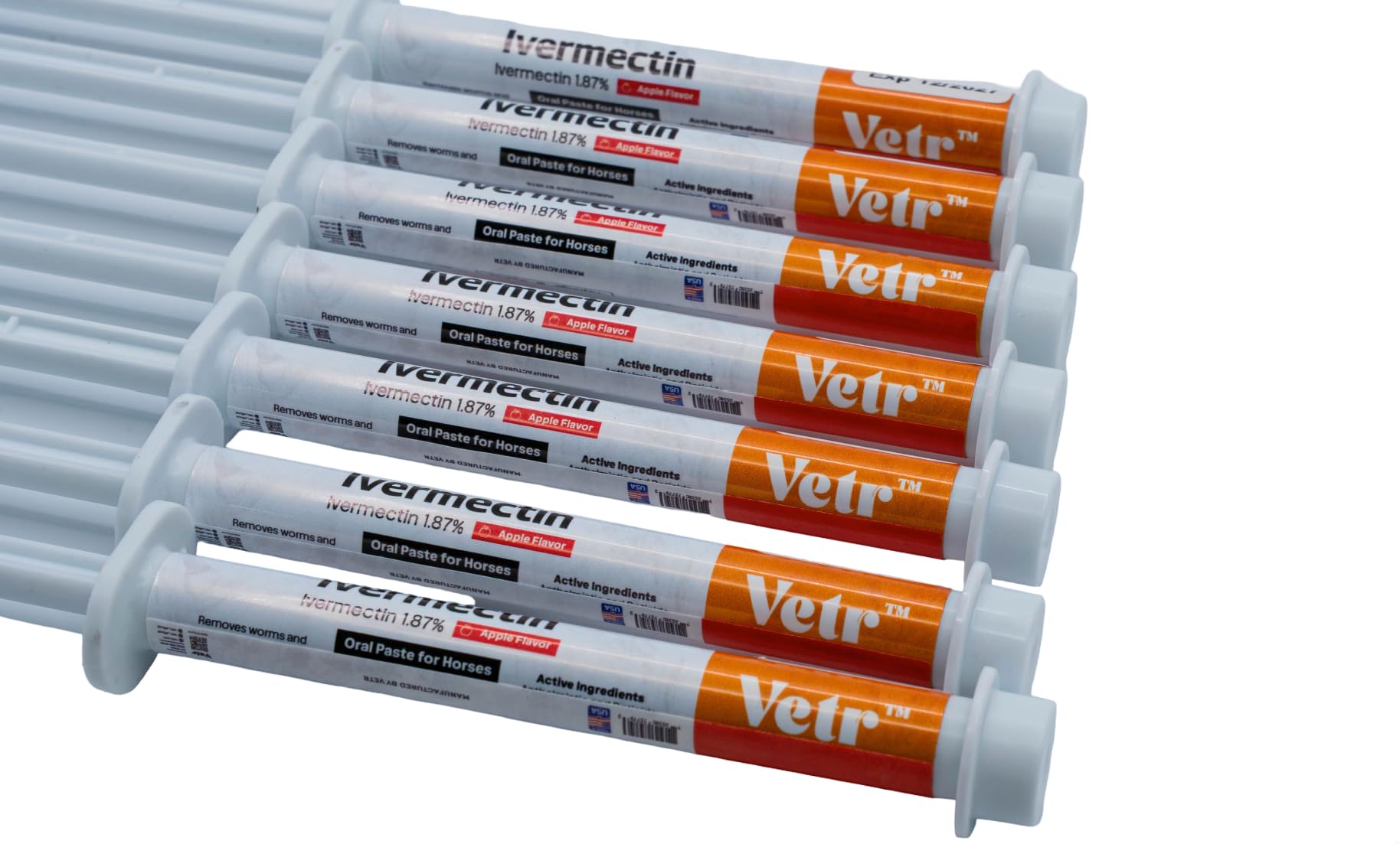Equine Prime ivermectin label close up for accurate dosing.