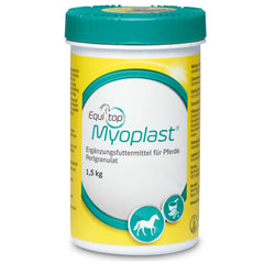EQUITOP Myoplast bottle front shows the amino acid supplement for lean muscle support.