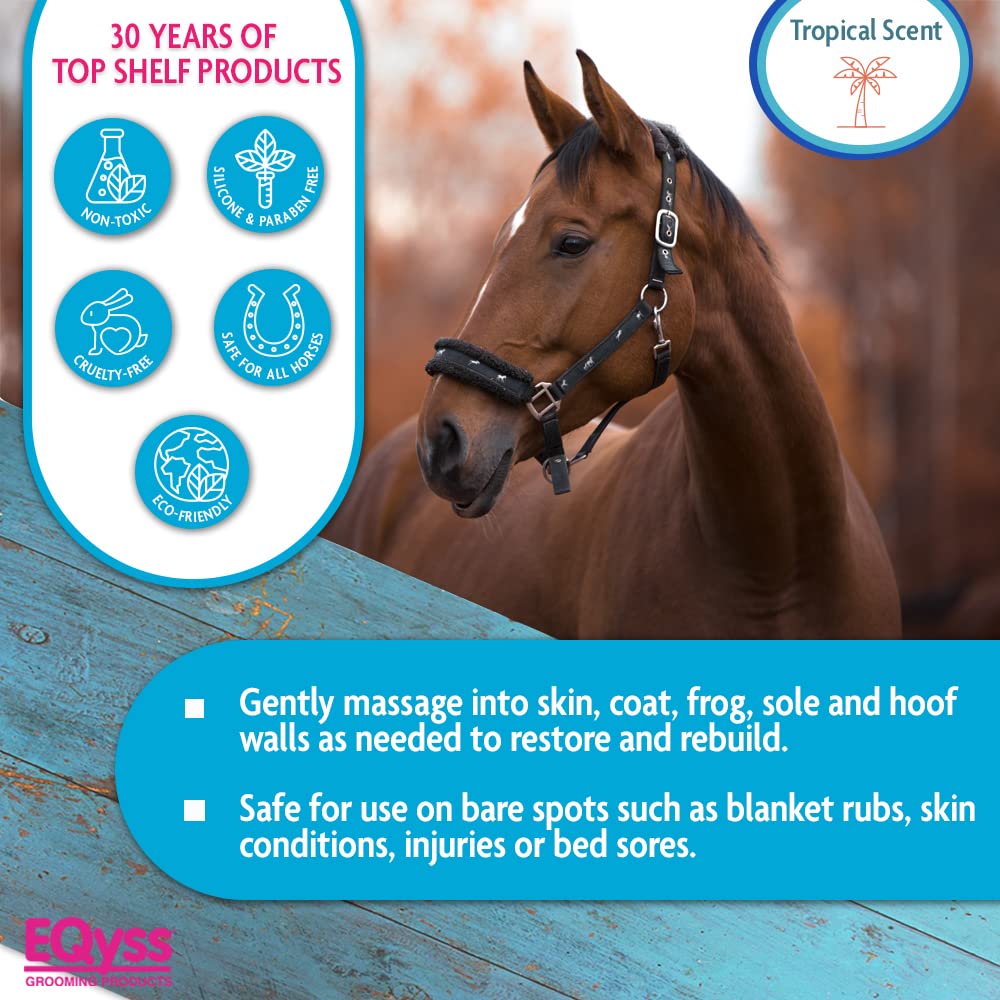 Eqyss Mega-Tek Equine Rebuilder used on blanket rub area for skin recovery
