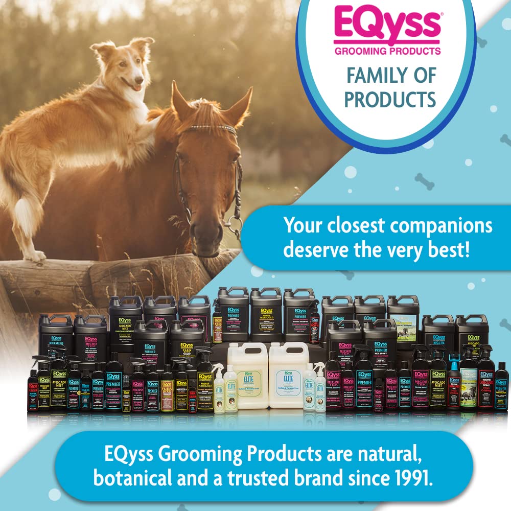 Eqyss Micro-Tek botanicals image highlights natural botanical ingredients for gentle care.