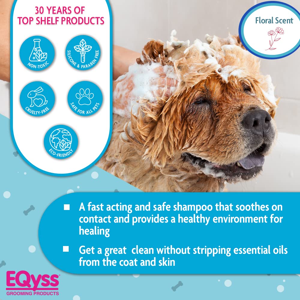 Eqyss Micro-Tek helps neutralize pet odor for a fresher coat.