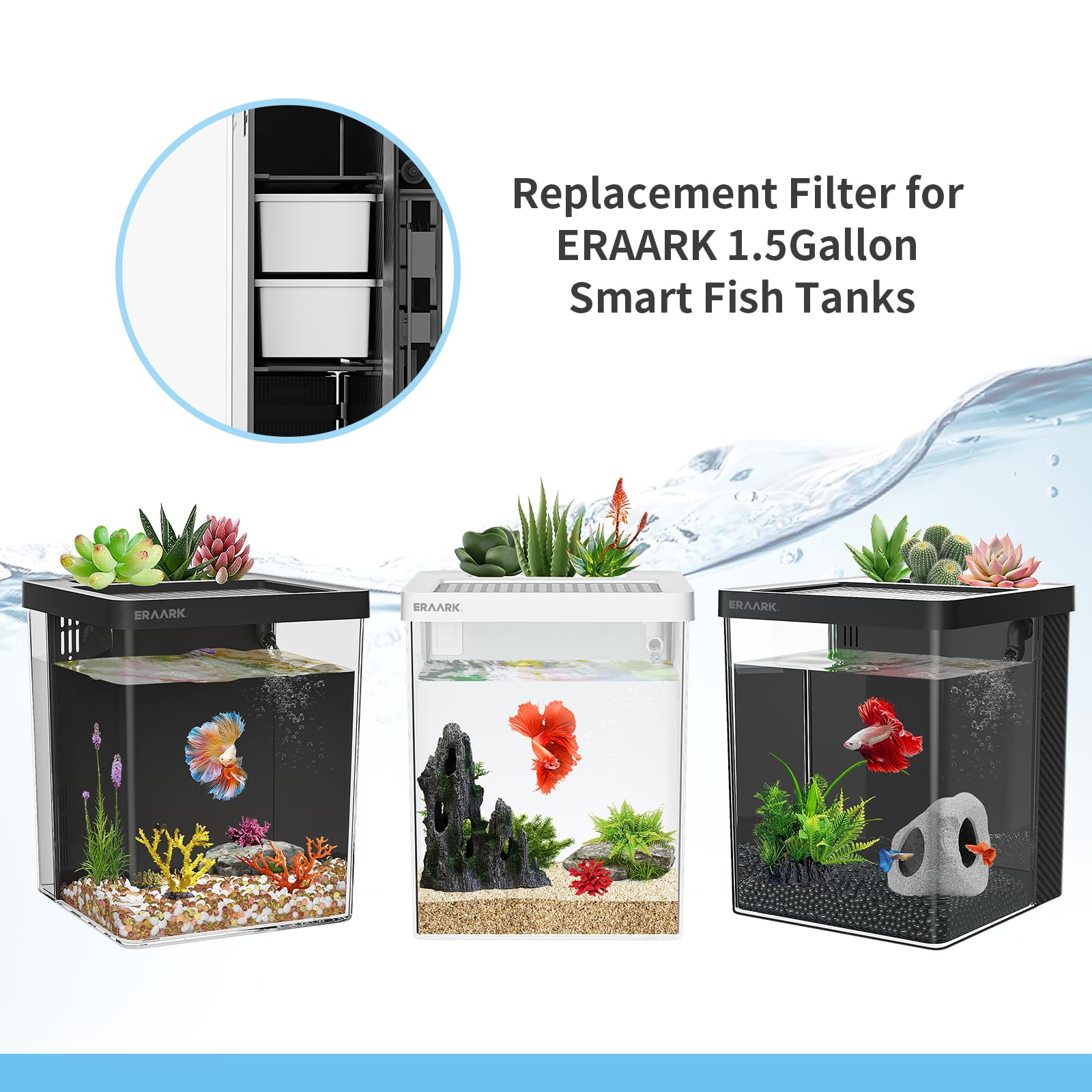 ERAARK cartridges shown during replacement for quick maintenance.