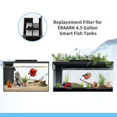 In-use water flow through ERAARK filters enhances tank clarity.