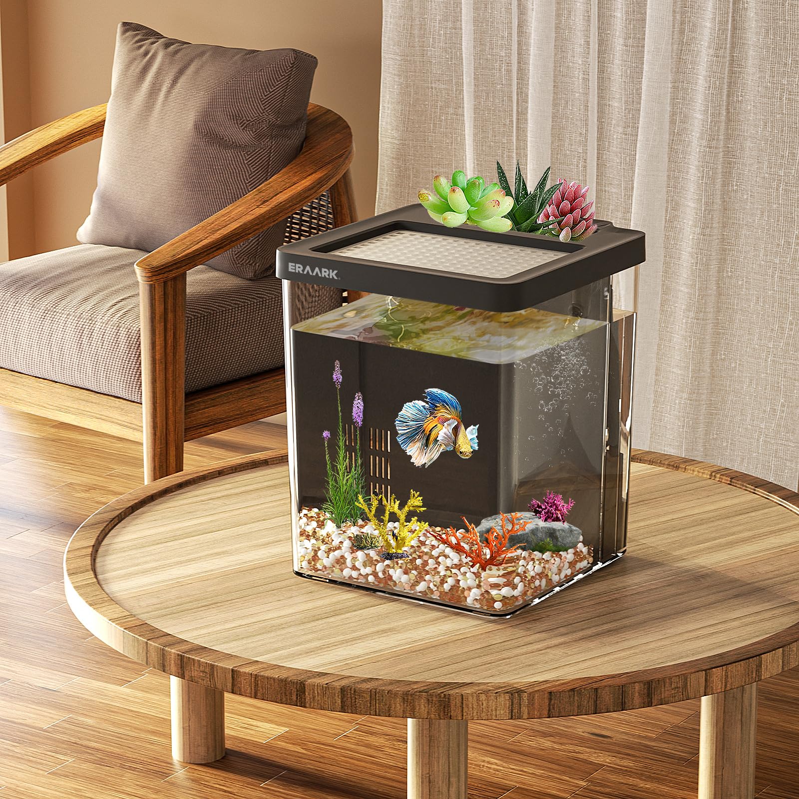 ERAARK built-in water pump ensures steady circulation and filtration.