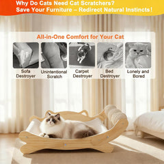 ERGTFVN Cat Scratcher Bed removable scratching pad for easy cleaning