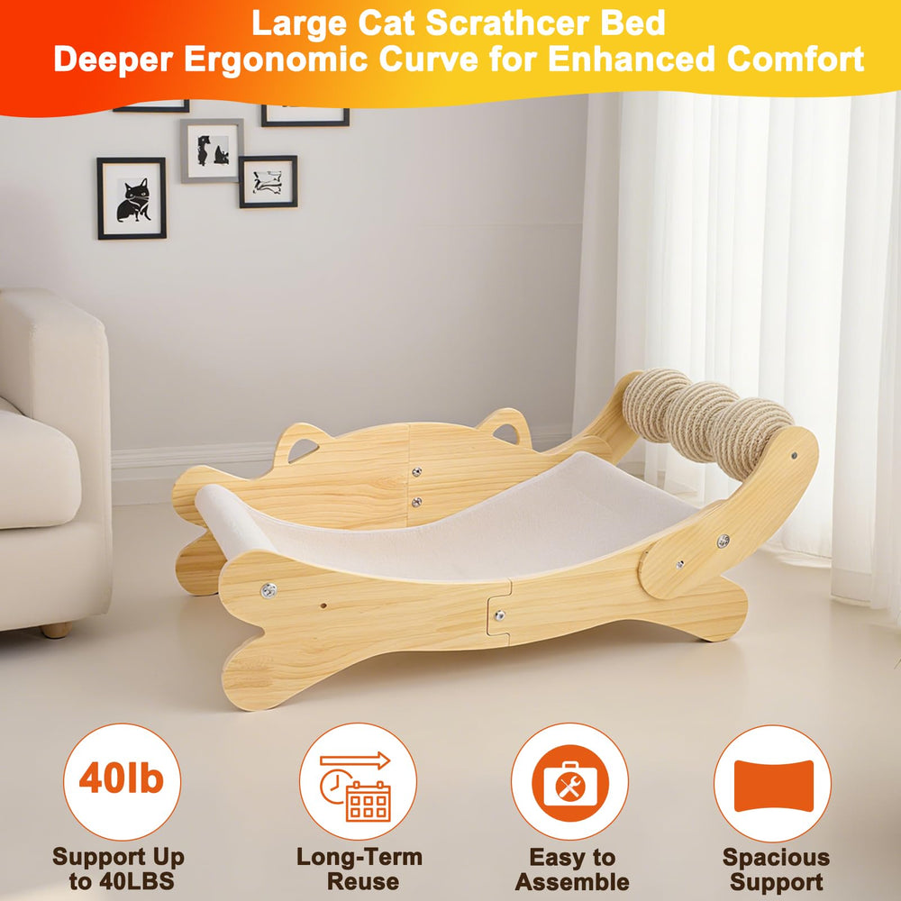 ERGTFVN Cat Scratcher Bed stable no-tip base for confident play