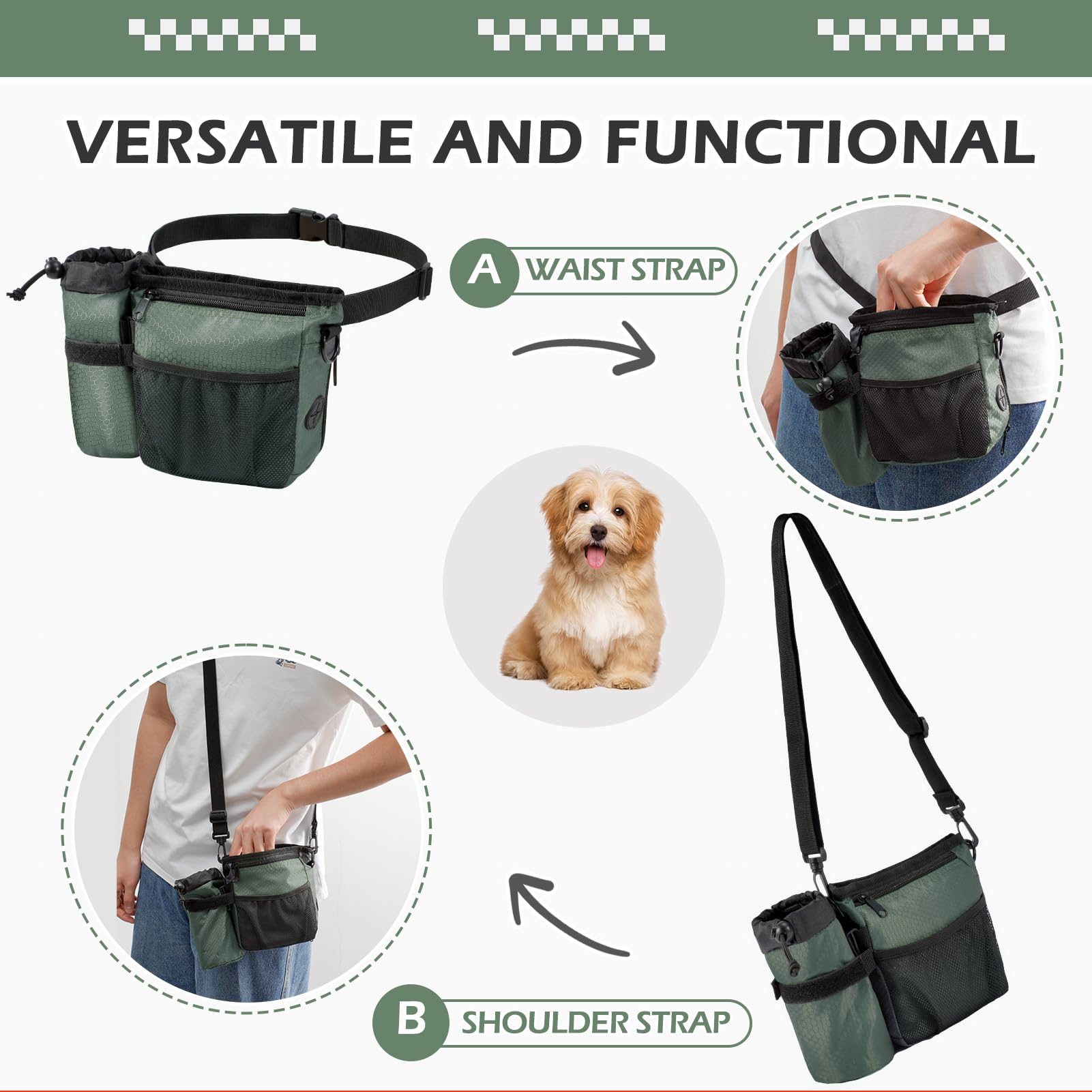 Erhalithegro three ways to wear strap for hands free training.