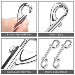 ERKOON double-ended bolt snap in 4-7-inch for versatile horse tack setups.