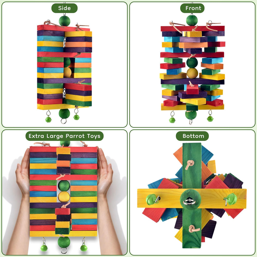 ERKOON colorful wooden block close-up.