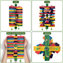 ERKOON colorful wooden block close-up.