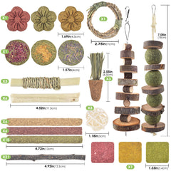 ERKOON natural Timothy grass cakes provide fiber-rich chew snacks