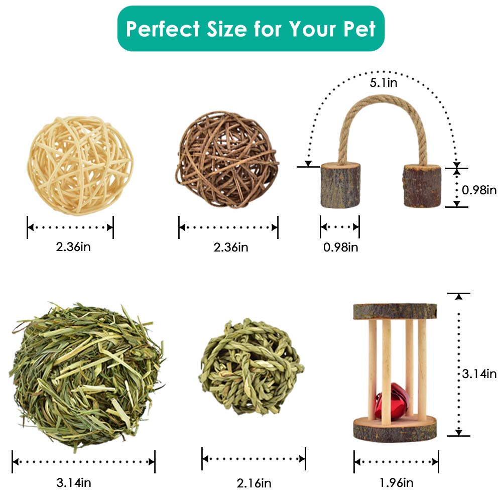 ERKOON Seagrass Ball offers crunchy textures for curious rodents