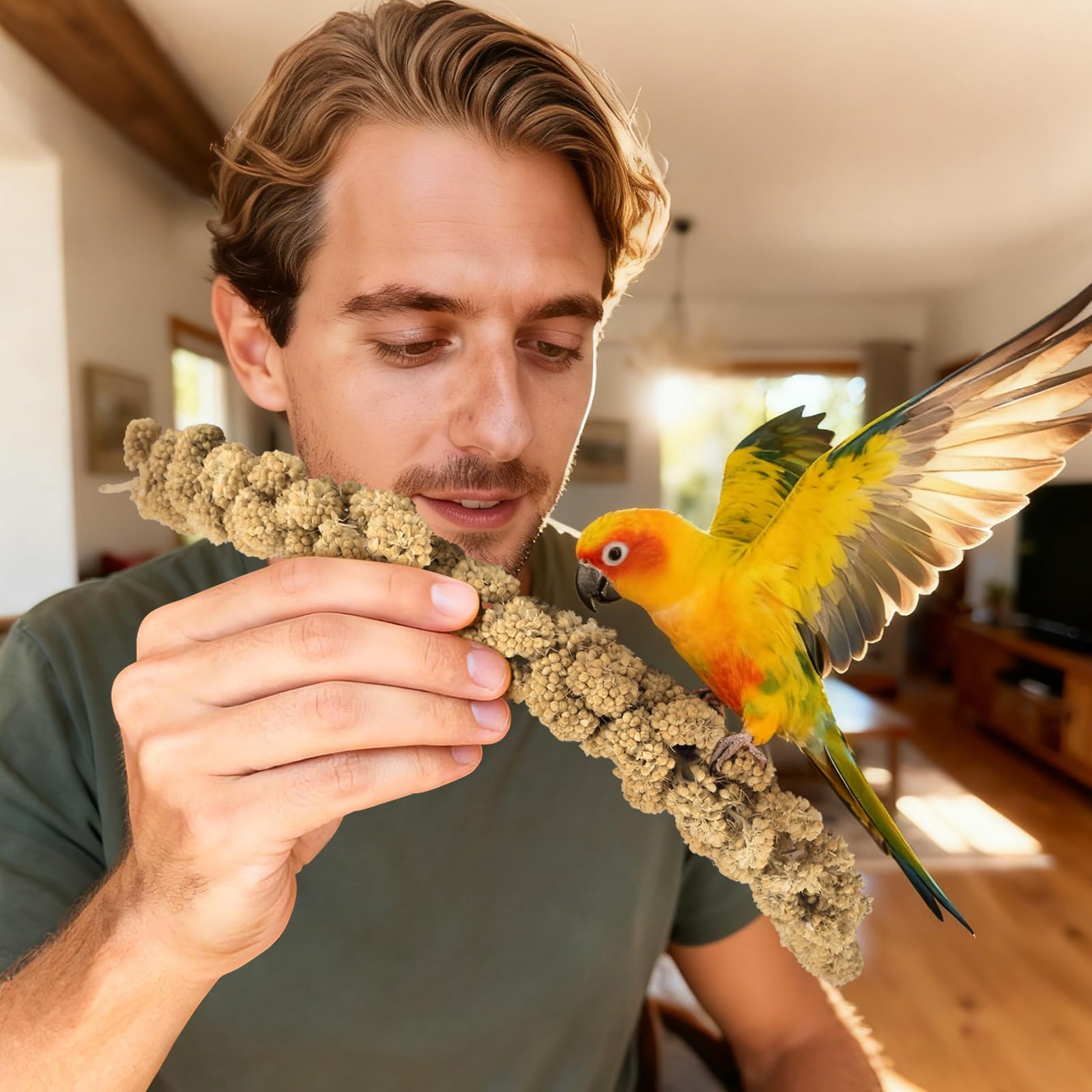 ERKOON 2.5lb bulk pack, long-term millet treat supply for multiple pets.