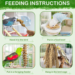 ERKOON Millet Treat in bowl, easy daily snack for small birds.
