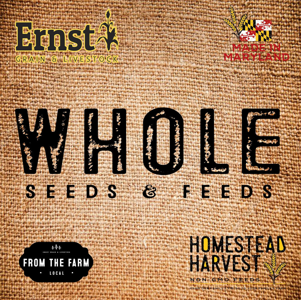 Ernst Grain cracked corn farm logo on packaging