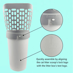 Esamploe 2-in-1 litter box and scoop design boosts cleanup efficiency