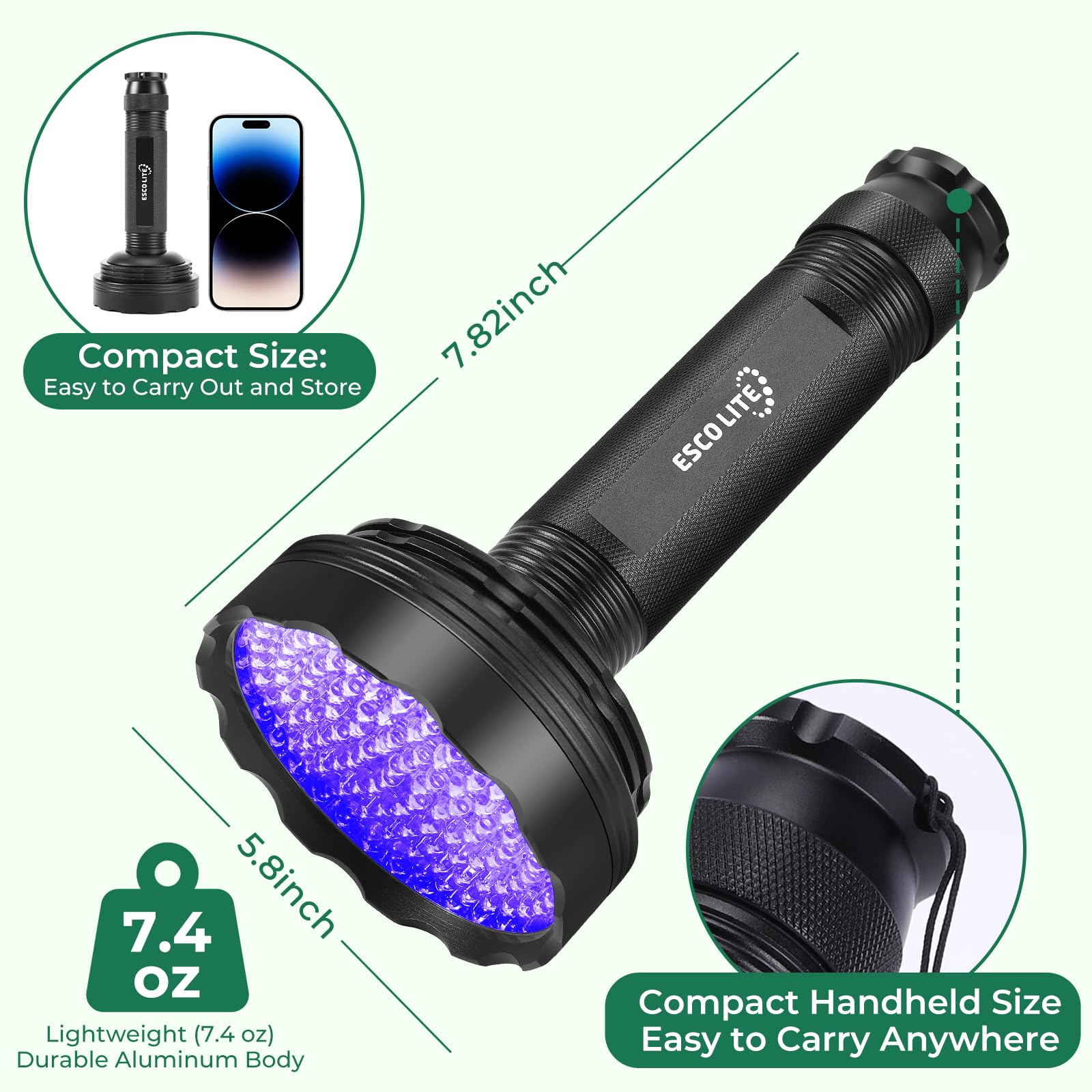 ESCO LITE all-in-one black light tool for home and outdoors.