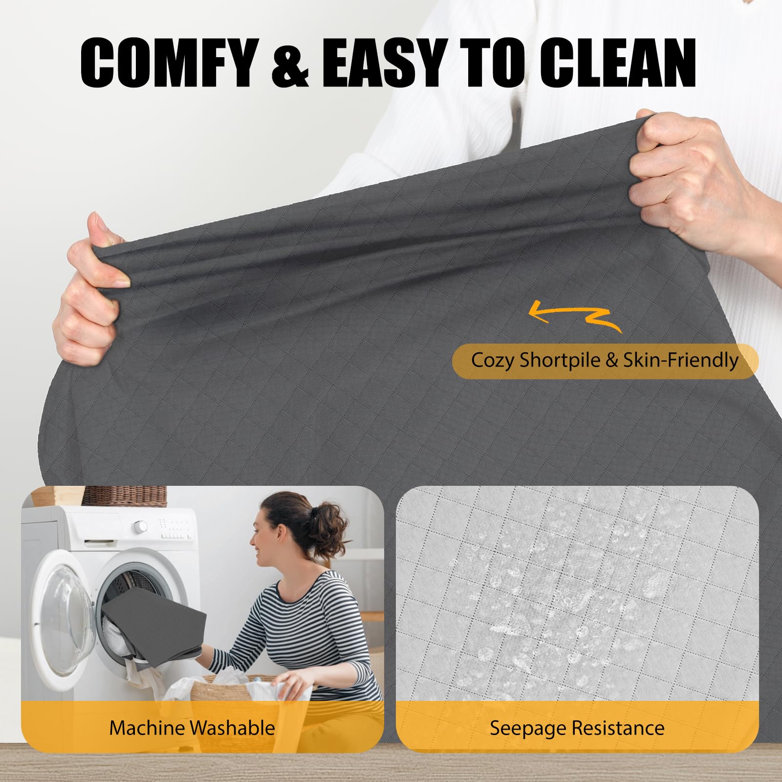 ESCRODOI car dog bed cover soft plush highlights durable, scratch-resistant fabric.