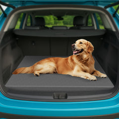 ESCRODOI car dog bed foam closeup shows supportive foam for comfort on trips.