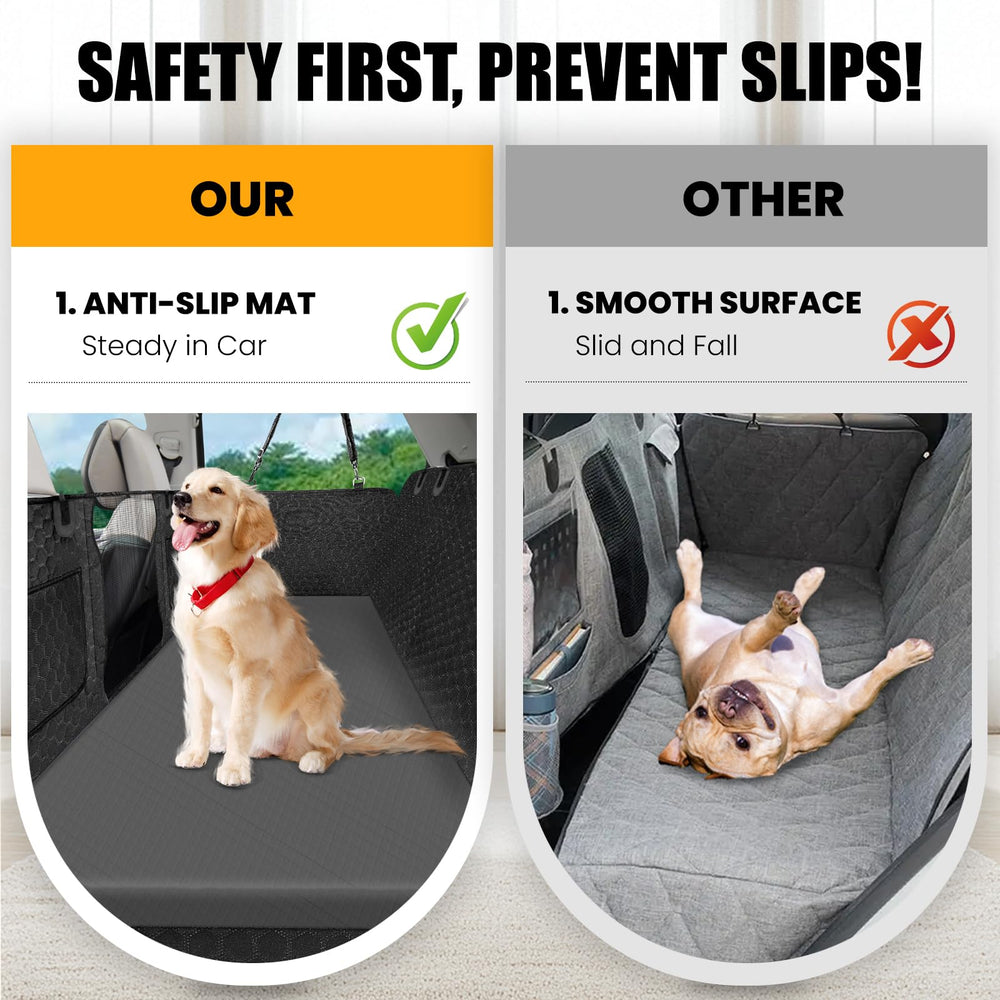 ESCRODOI dog car bed removable cover for easy cleaning.