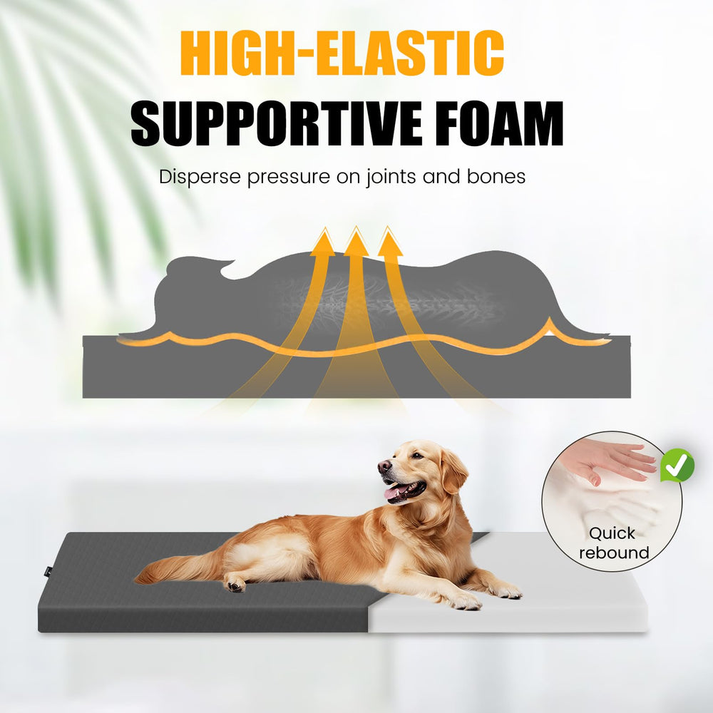ESCRODOI dog car bed with supportive foam cushioning for comfort.