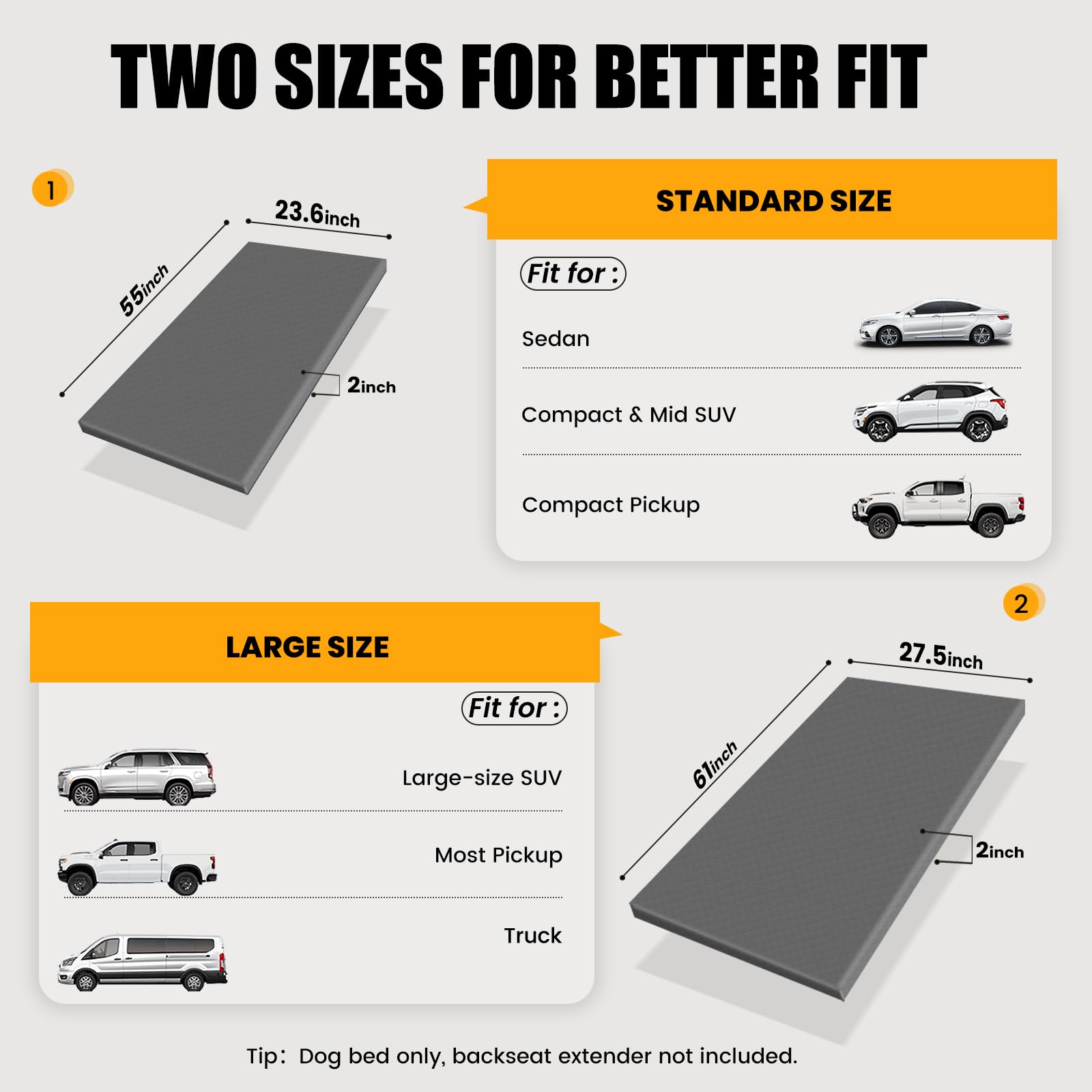 ESCRODOI dog car bed with waterproof backing protects foam from spills.