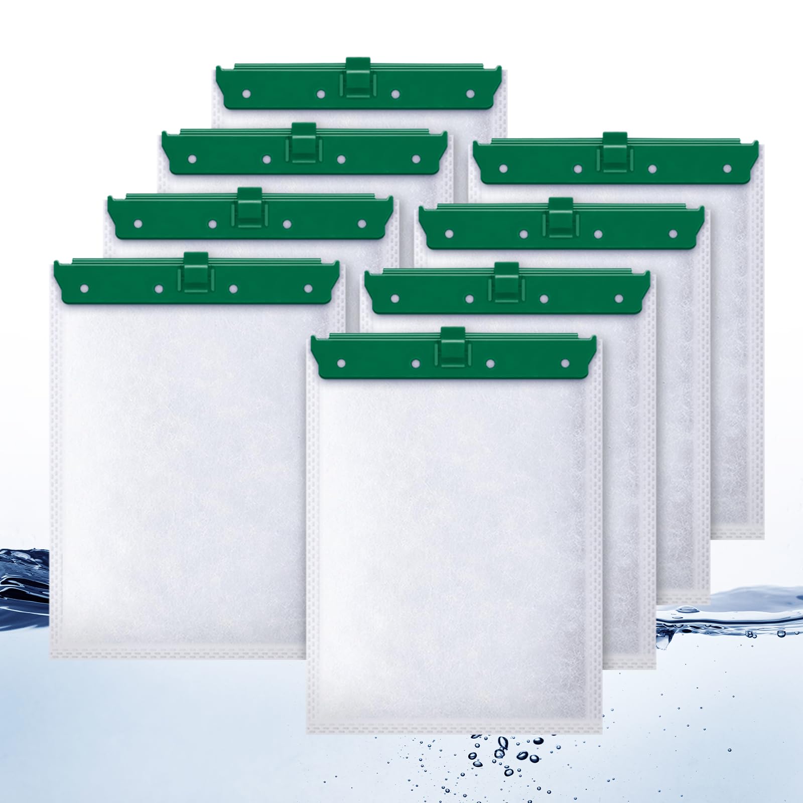 Esctabalt Whisper-compatible filter cartridges in-pack of eight for versatile aquarium filtration.