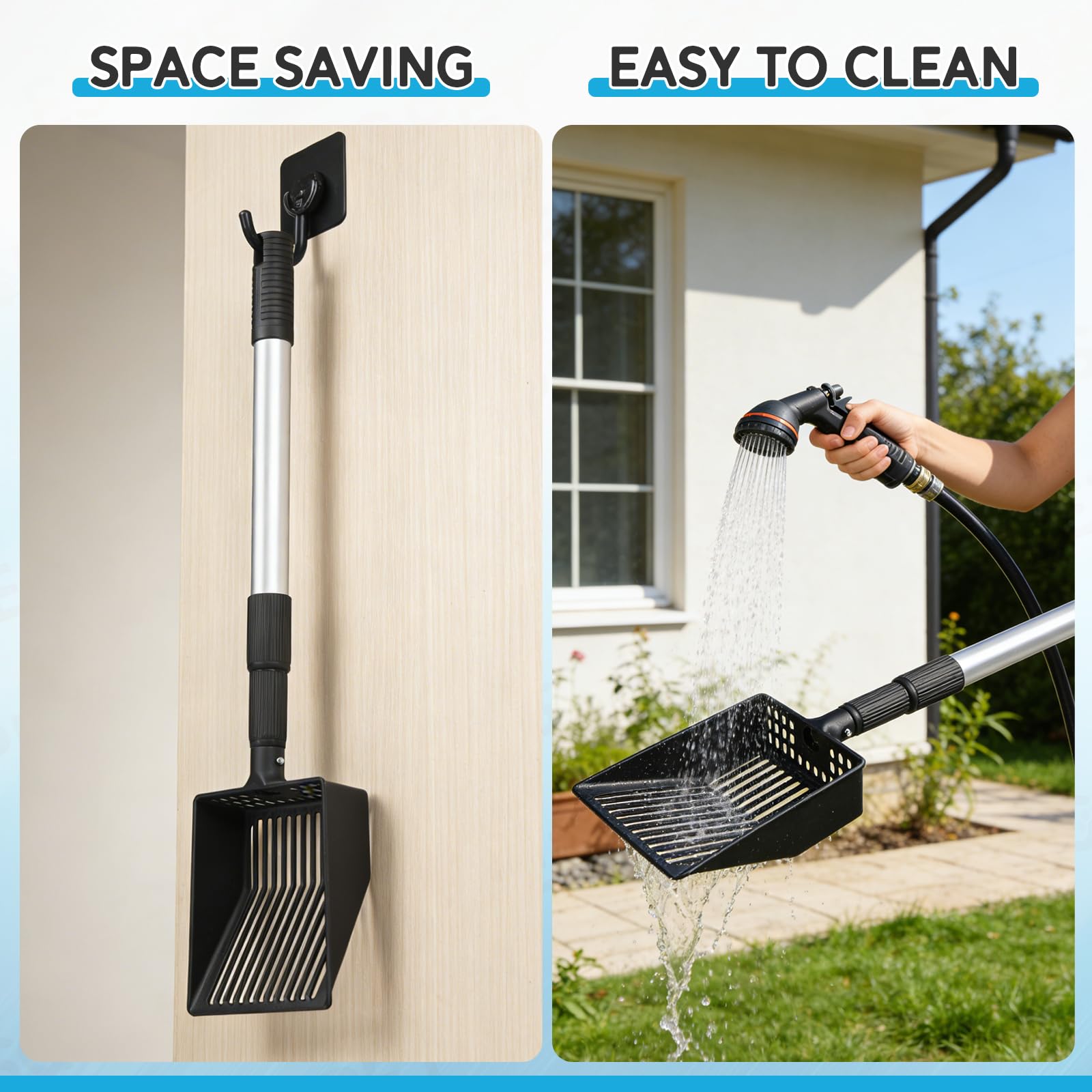 ESGPET right-angle scoop reaches tight corners quickly.