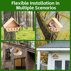 Esmorah dove house with two holes for quick mounting.