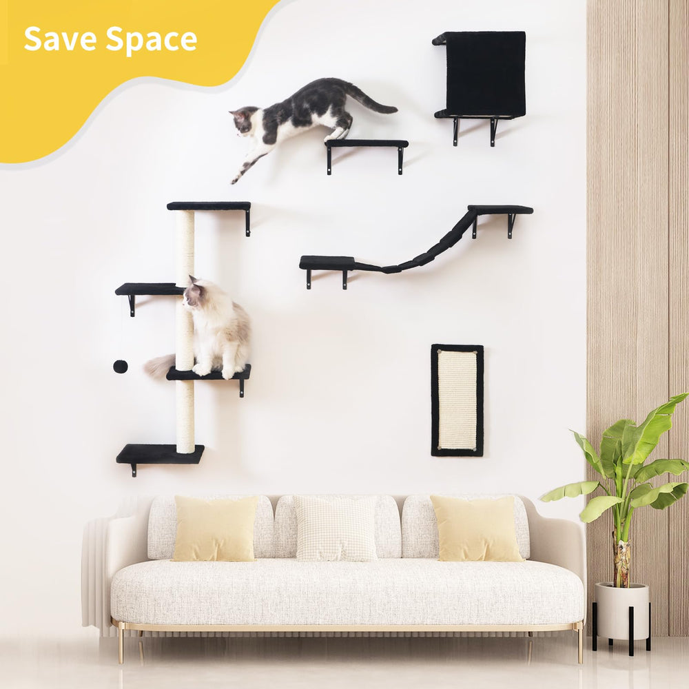 ESOTTE cat wall bridge in black enhances vertical exploration and play