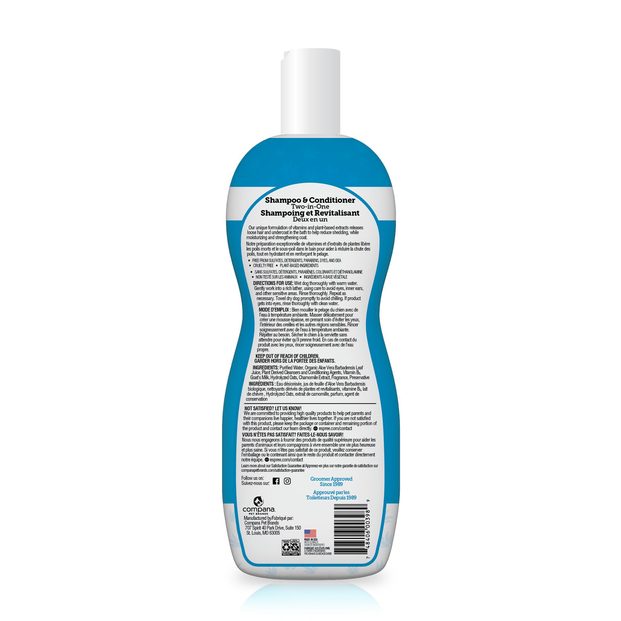 Coat care for all breeds in one Espree Simple Shed bottle.